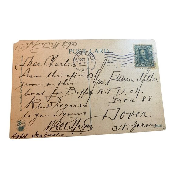 Vintage 1906 City Of Detroit Steamer Ship Ann Harbor Michigan MI Postcard - Picture 3 of 5